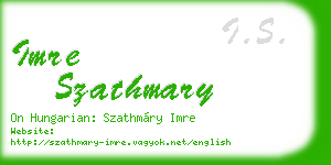 imre szathmary business card